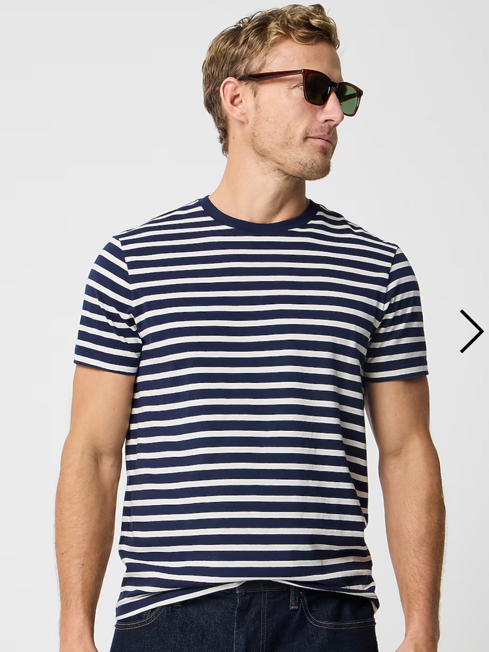 J Crew Slub Cotton Yarn Men’s Nautical Striped Tee